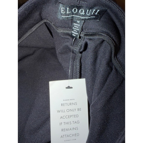 Eloquii Black Wide Leg Cropped Pants Womens Size 16‎ - Picture 7 of 9